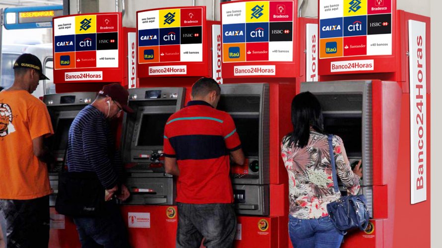 Bancos ampliam caixas compartilhados; clientes reclamam de cédulas